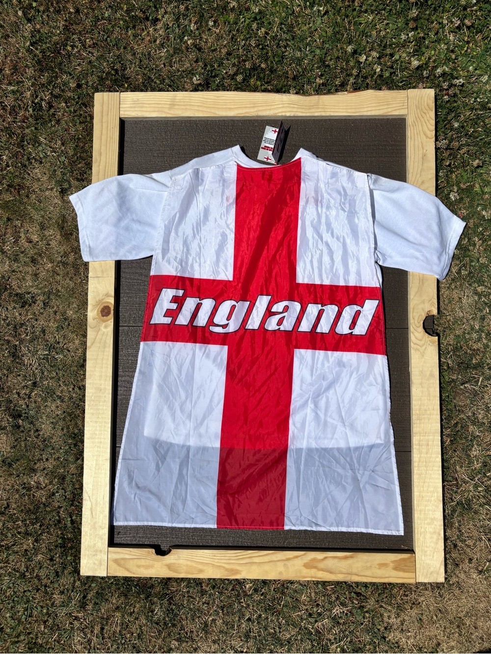 England Flag Graphic Short Sleeve Shirt - White/Red
